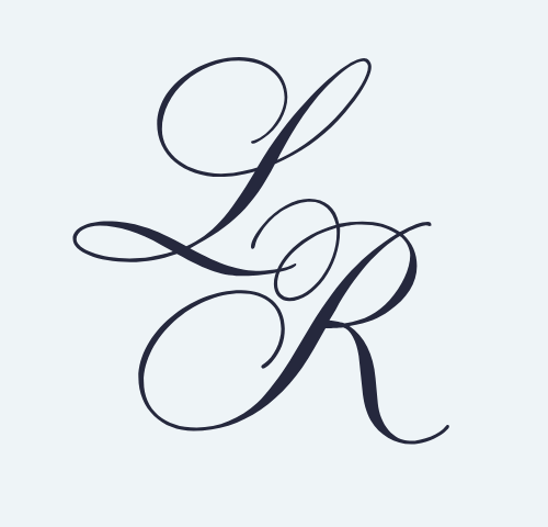 'L R' in script